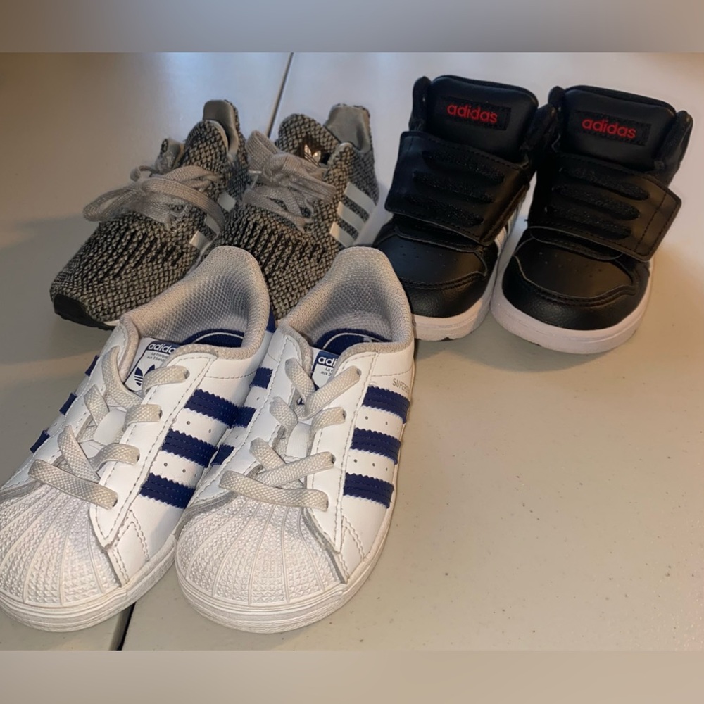 3 pairs Adidas Sneakers size 6c